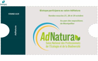 Retrouvez BIOTOPE au Salon AdNatura les 27-28-29 octobre !