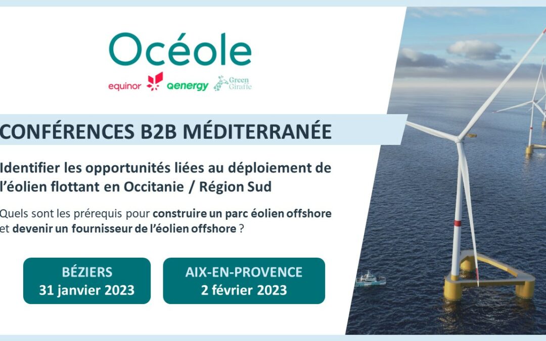 Participez aux « Conférences B2B Méditerranée » organisées par Océole les 31.01 et 02.02.2023 !