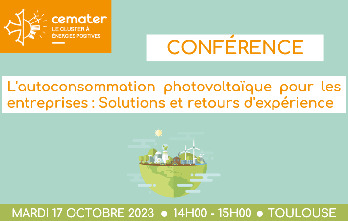 Conférence sur l’auto-consommation photovoltaïque pour les entreprises, en partenariat avec la CCI Toulouse Haute-Garonne