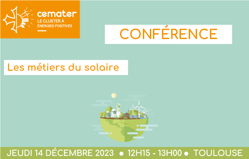 Conférence “Les métiers du solaire” le 14 décembre au forum des métiers de la transition écologique