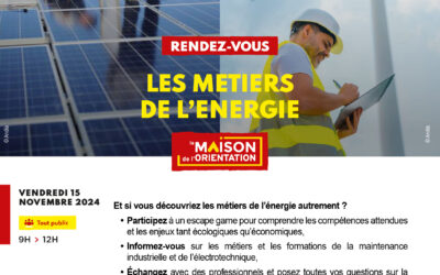 Rendez-vous “Les métiers de l’Énergie” le 15 novembre à Montpellier